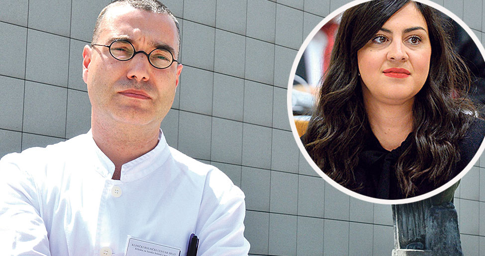 Dr. Deni Karelović (lijevo) i Ivana Ninčević Lesandrić (u krugu)