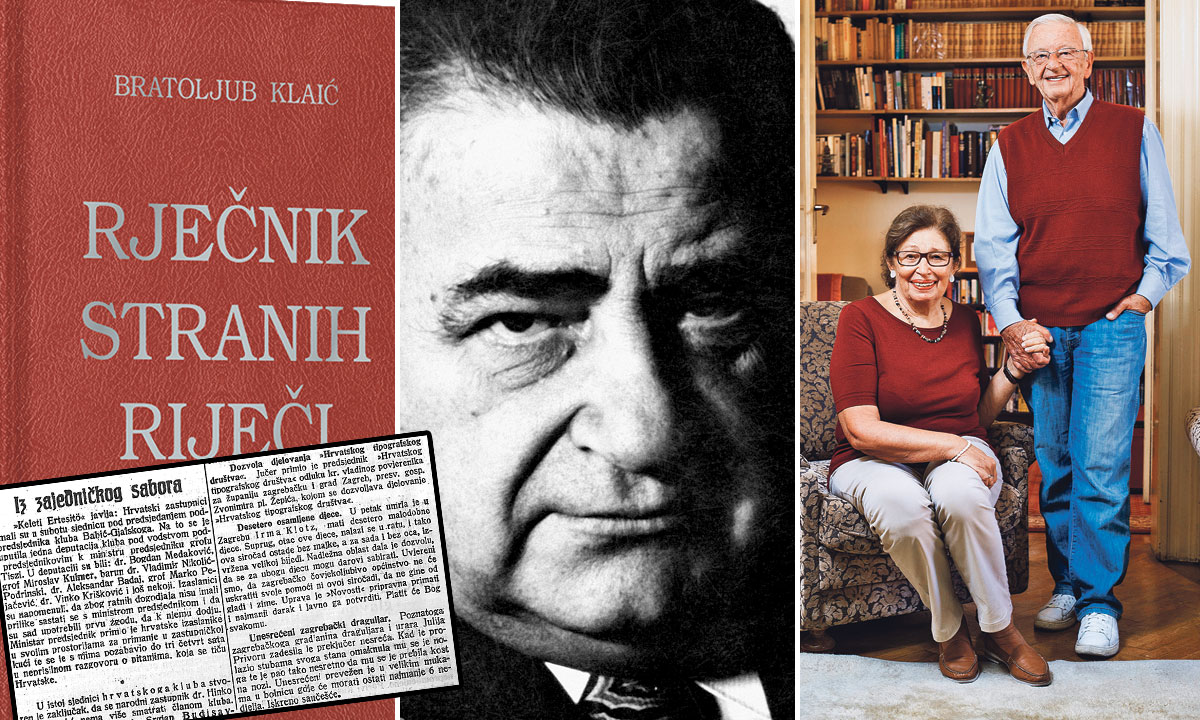 u sredini: Bratoljub Klaić; desno: Vita i Željko Klaić