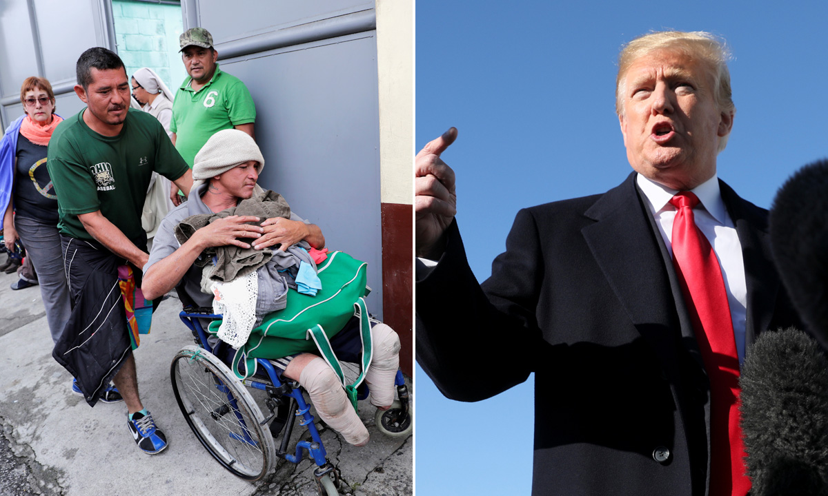 Migranti iz Hondurasa (lijevo)