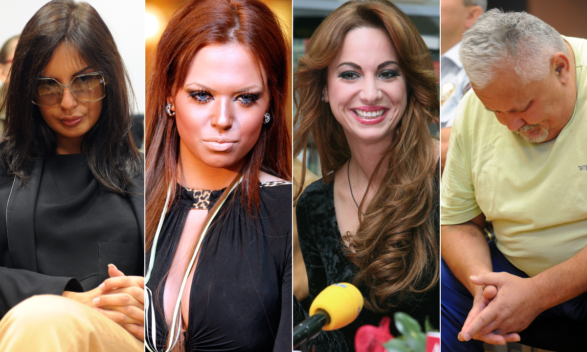 Sara Sikirić, Maja Morales, Simona Gotovac i Nebojša Perunović, akteri koji su bili ključni ili su se spominjali u slučaju elitne prostitucije