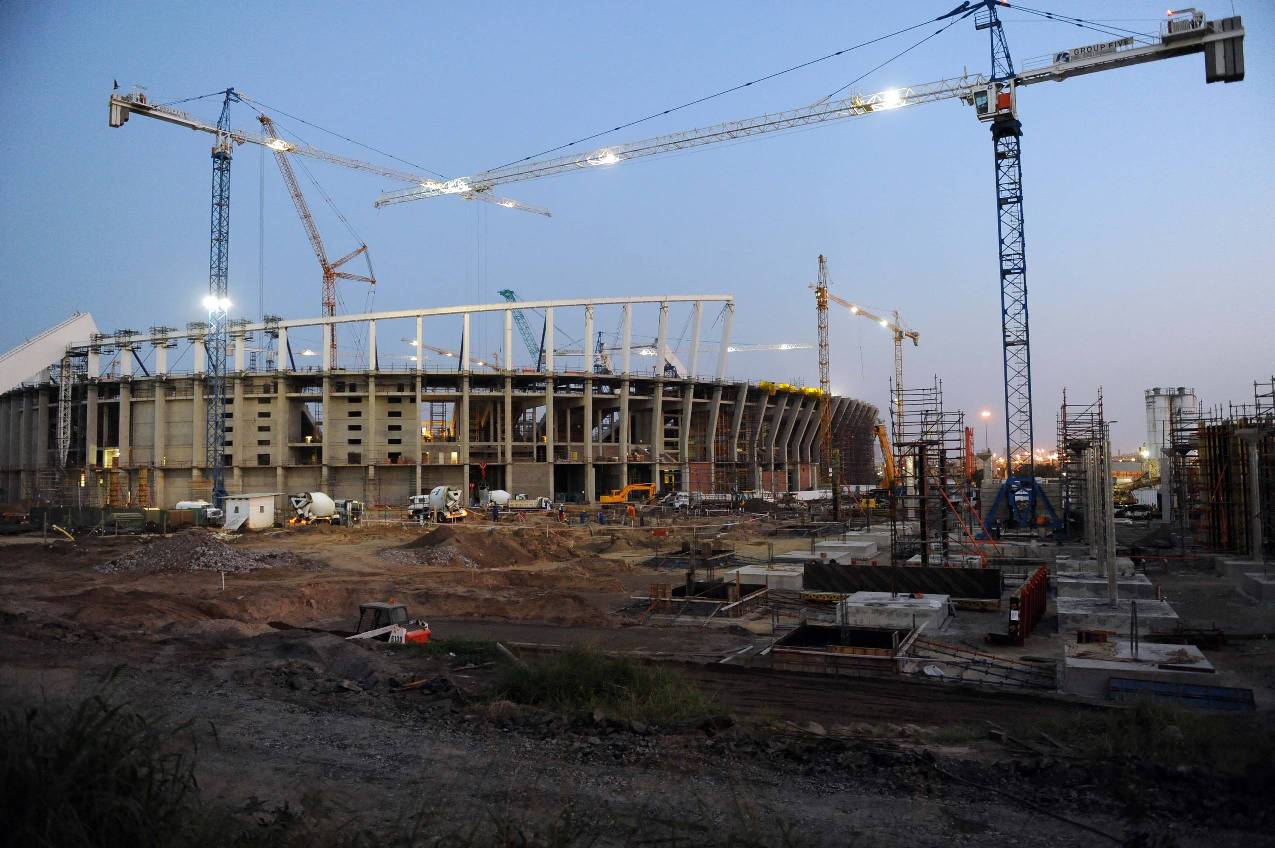 Stadion gradnja ilustracija