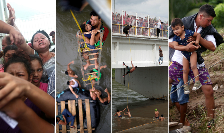 Prizori s mosta na granici između Gvatemale i Meksika
