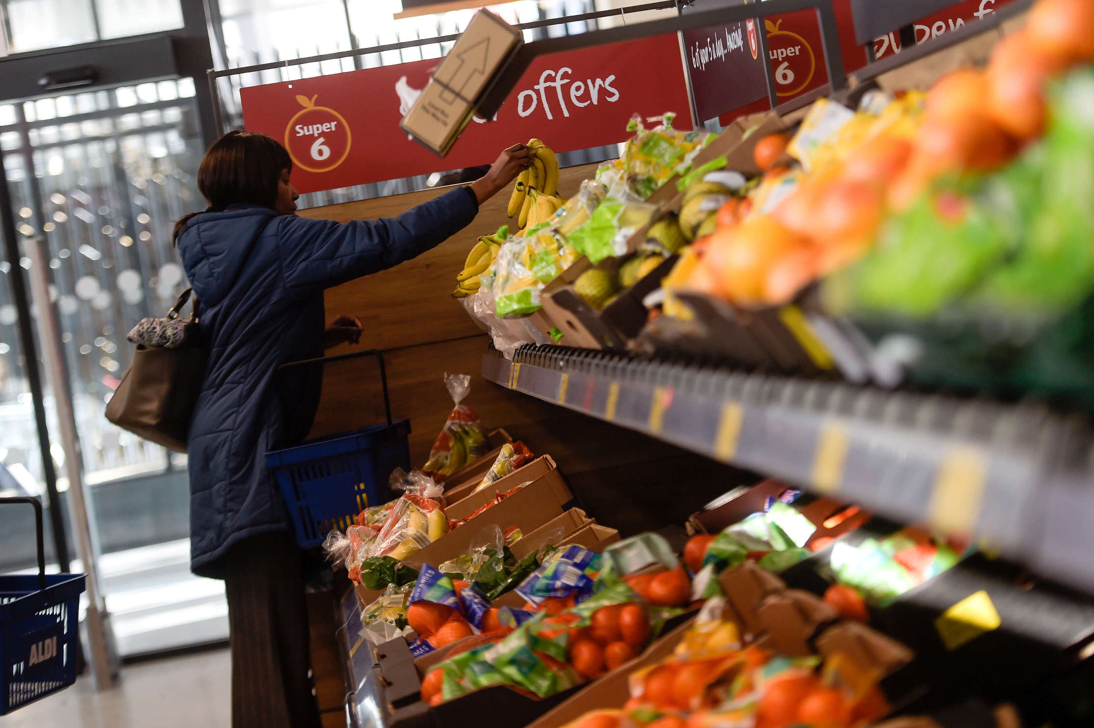Ilustracija, unutrašnjost trgovine Aldi