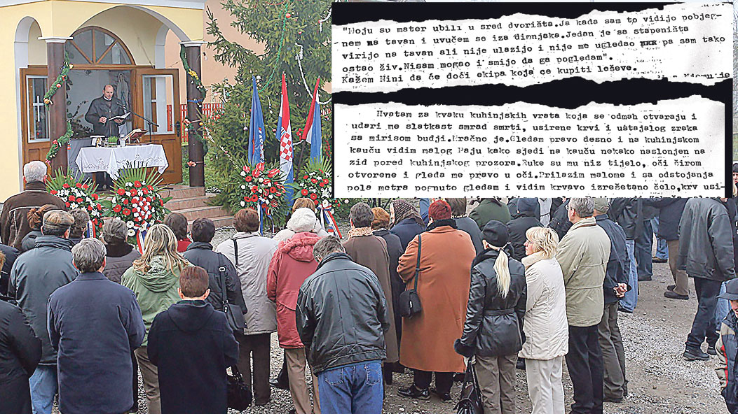 Nedavna komemoracija za žrtve i dijelovi dnevnika