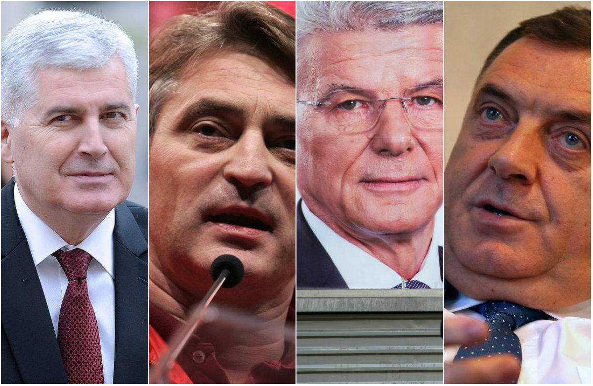Dragan Čović, Željko Komšić, Šefik Džaferović i Milorad Dodik.