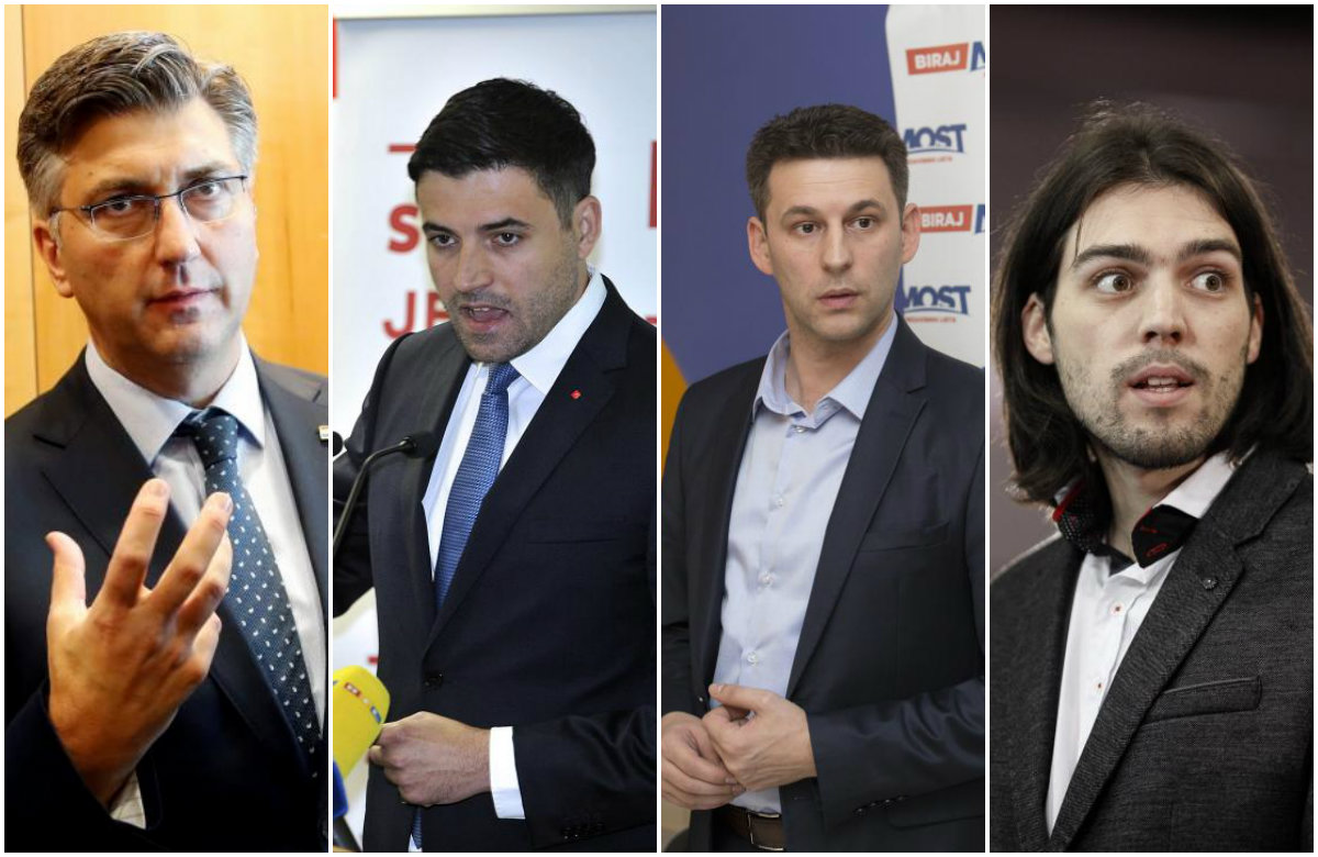 Andrej Plenković, Davor Bernardić, Božo Petrov, Ivan Vilibor Sinčić