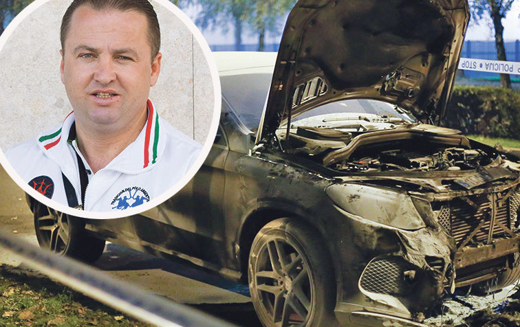 Želimir Kastelan i njegov zapaljeni Mercedes