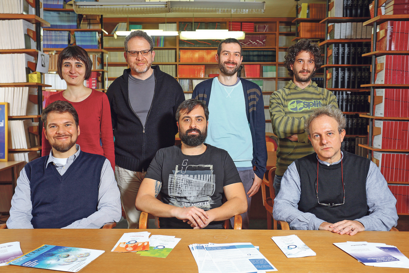 U gornjem redu: Aurora Ponzi, Marco Giampaolo, Luca Grisanti, Jahmall Matteo Brisanti, u donjem redu: Fabio Franchini, Alessio Maiezza i Stefano Mezasalma