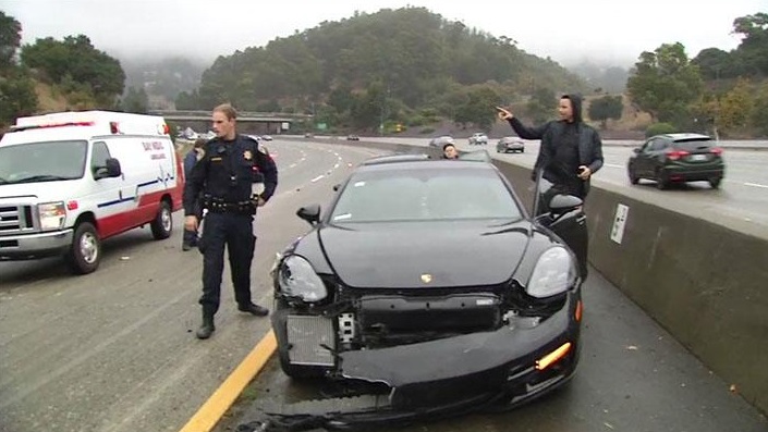 Stephen Curry nakon lančanog sudara