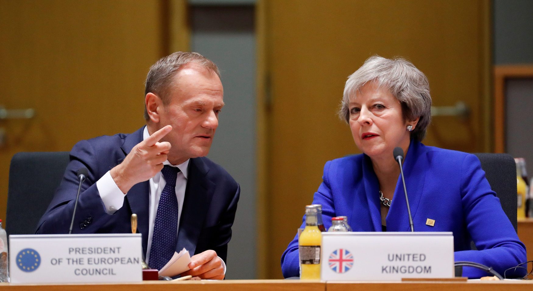 Theresa May i Donald Tusk na izvanrednom summitu u Bruxellesu