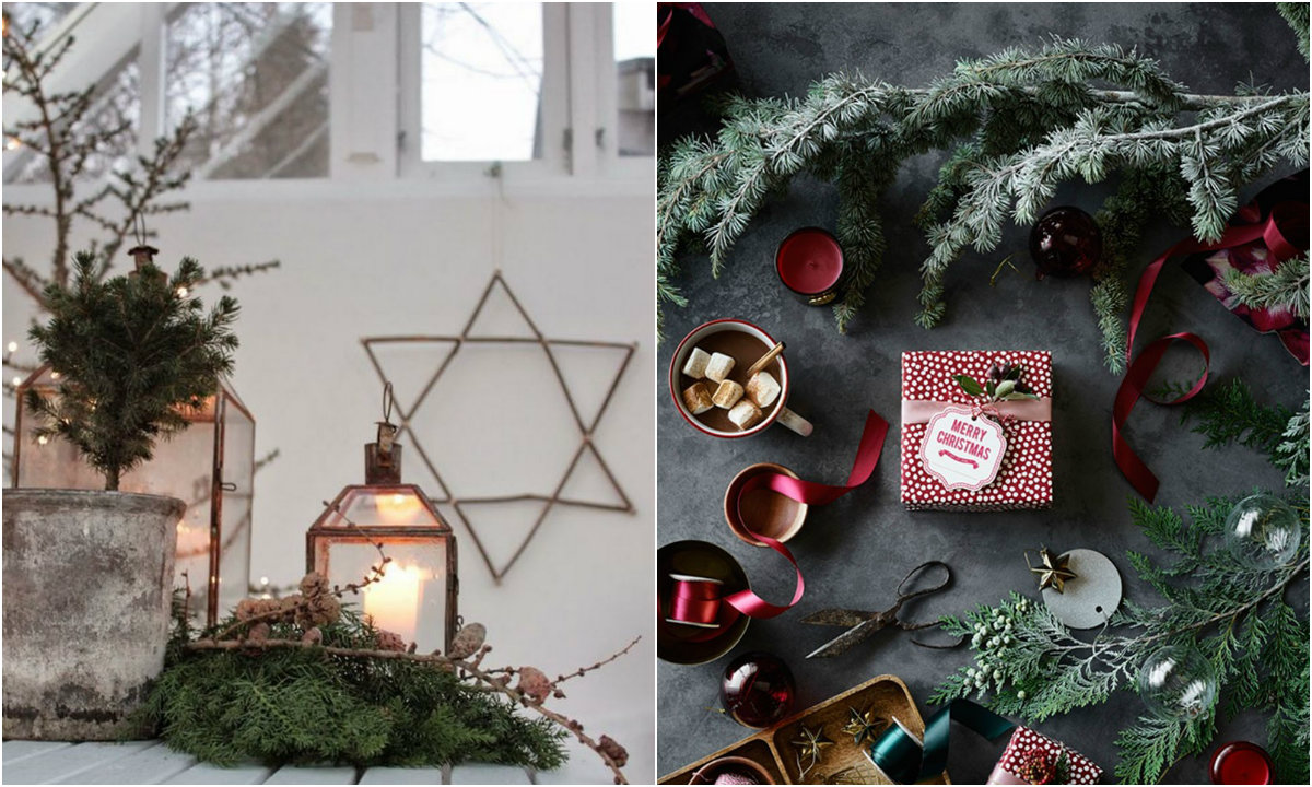 Božićni ukrasi collage