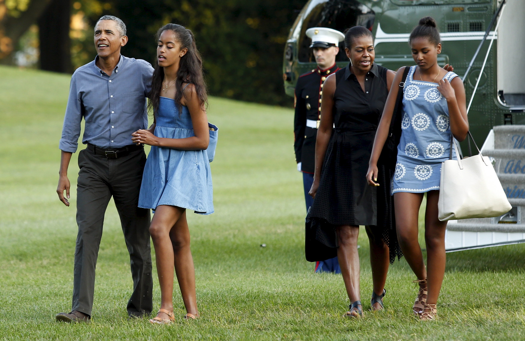 Barack Obama, Malia Obama, Michelle Obama i Sasha Obama