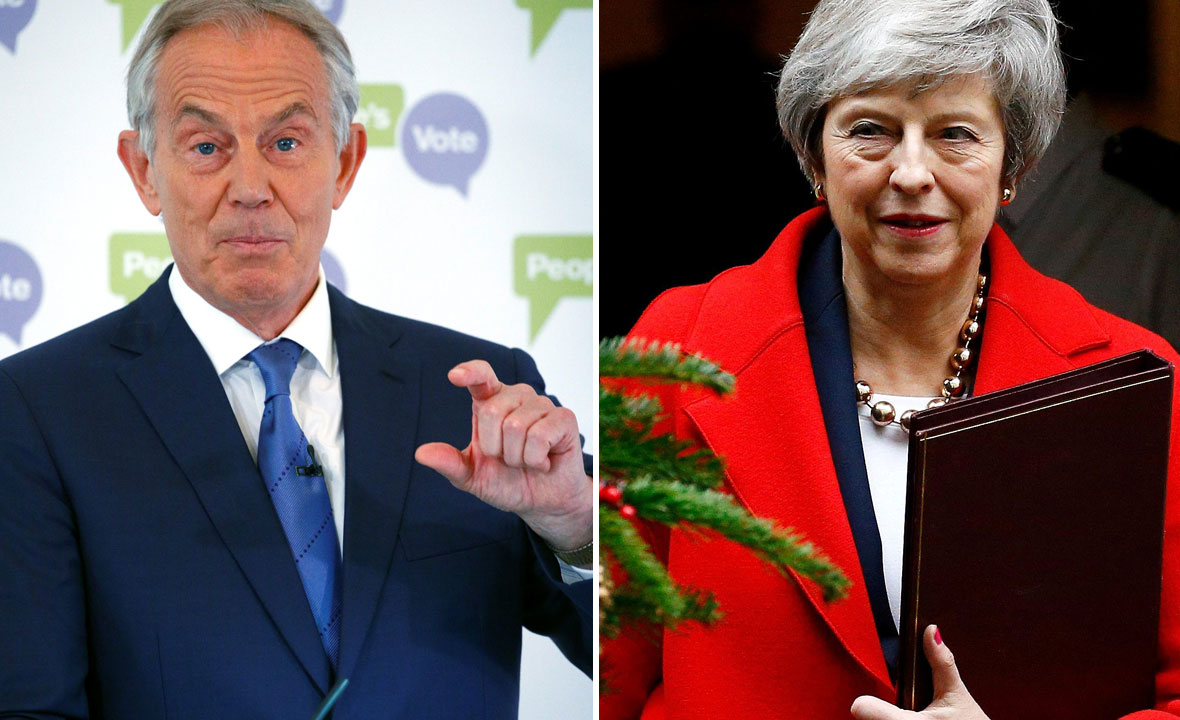 Tony Blair (lijevo) i Theresa May (desno)