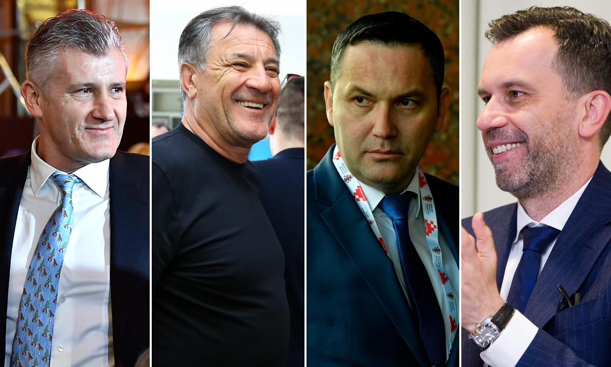 Davor Šuker, Zdravko Mamić, Marijan Kustić i Tomislav Svetina