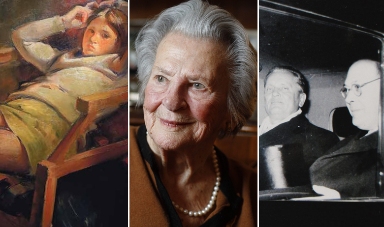 Vera kao djevojčica na slici svojega oca; Vera Velebit danas; Tito i Verin suprug, Vladimir