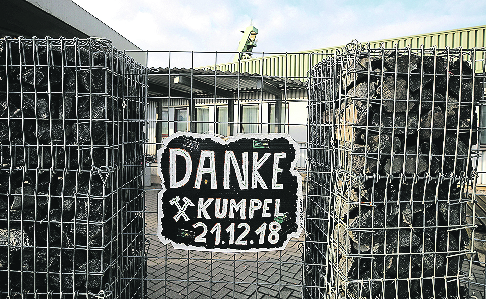 Prosper-Haniel, posljednji rudnik kamenog ugljena u Njemačkoj, zatvoren je 21. prosinca 2018.