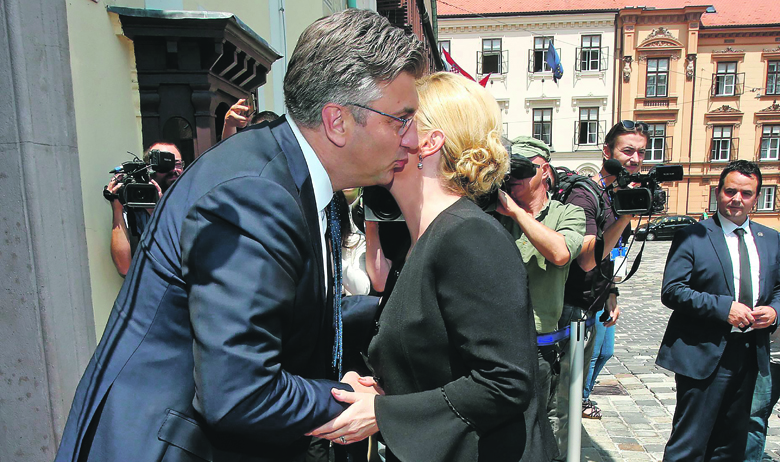 Predsjednik Vlade Andrej Plenković i predsjednica Kolinda Grabar-Kitarović