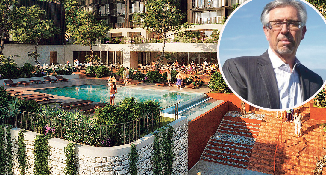 Daniel Truchi, francuski bankar i investitor, upravo je dobio građevinsku dozvolu za gradnju luksuznog hotela u Uvali Maslinica na Hvaru, vrijednost investicije 30 milijuna eura (render za hotel na Hvaru)