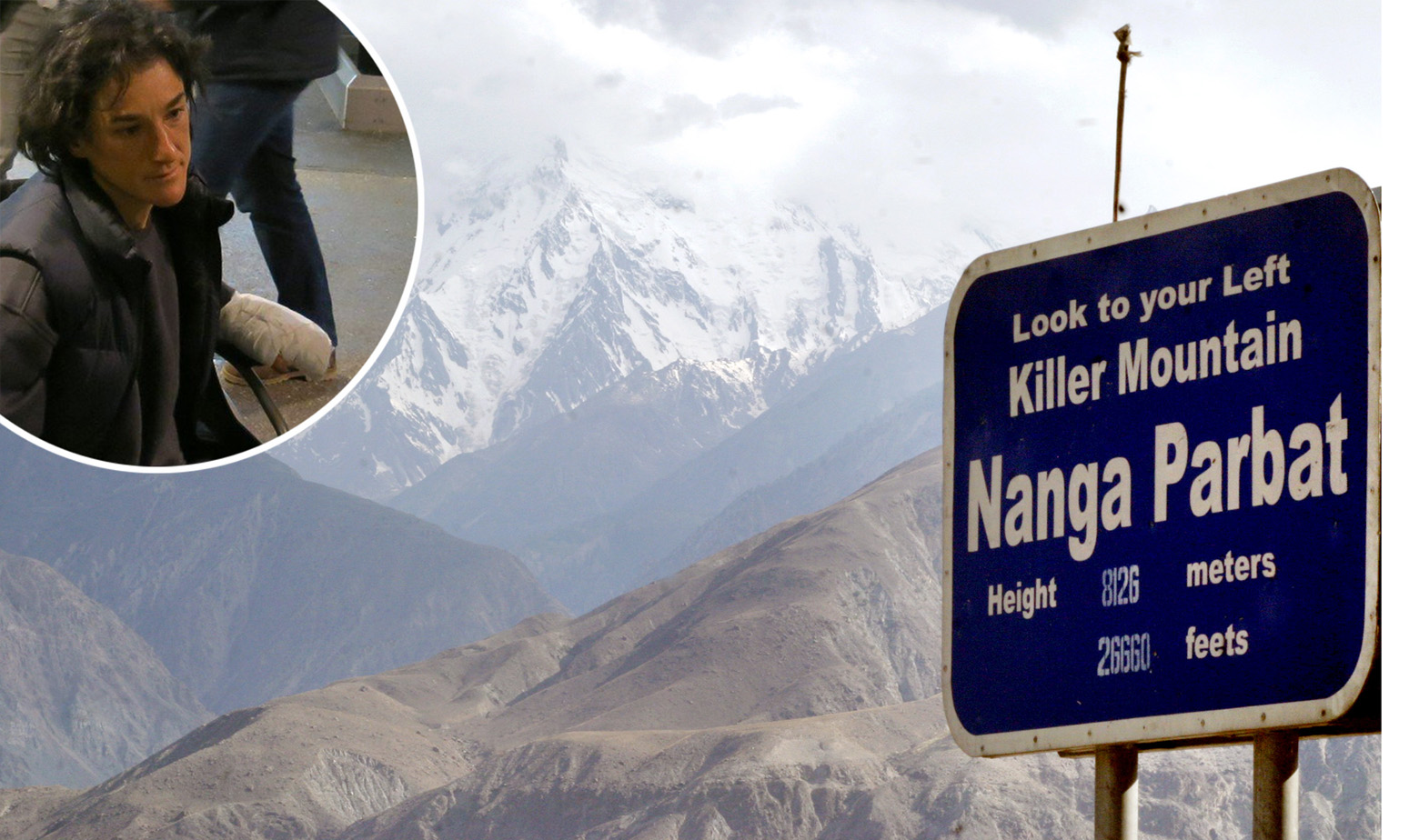 Vrh Nanga Parbat i Elisabeth Revol u krugu 