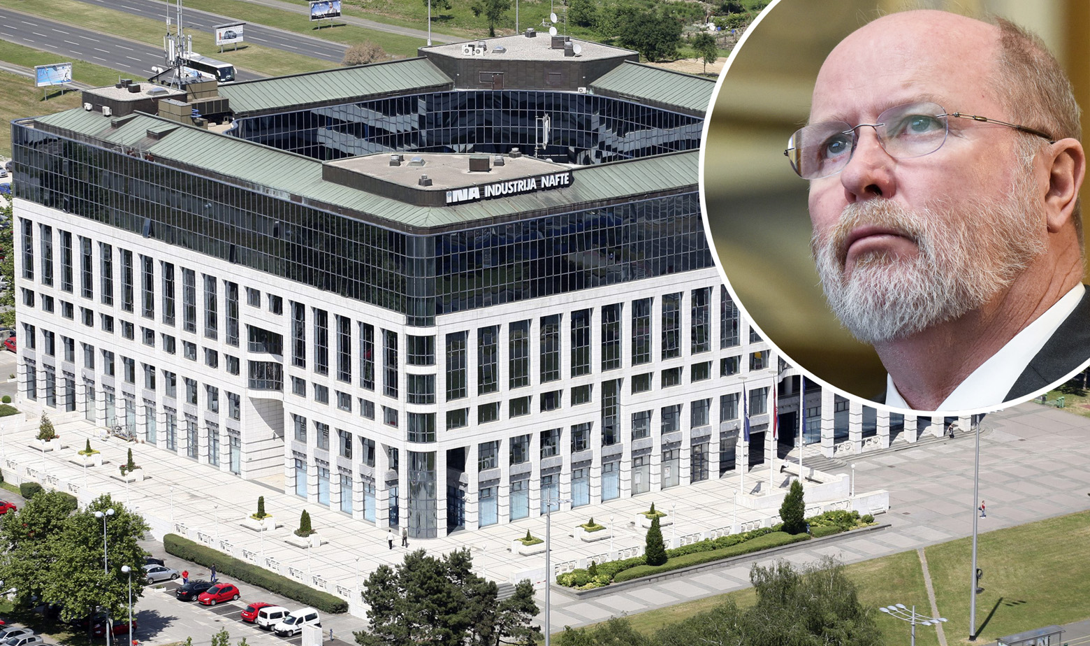 Upravna zgrada INA-e i W. Robert Kohorst u krugu 