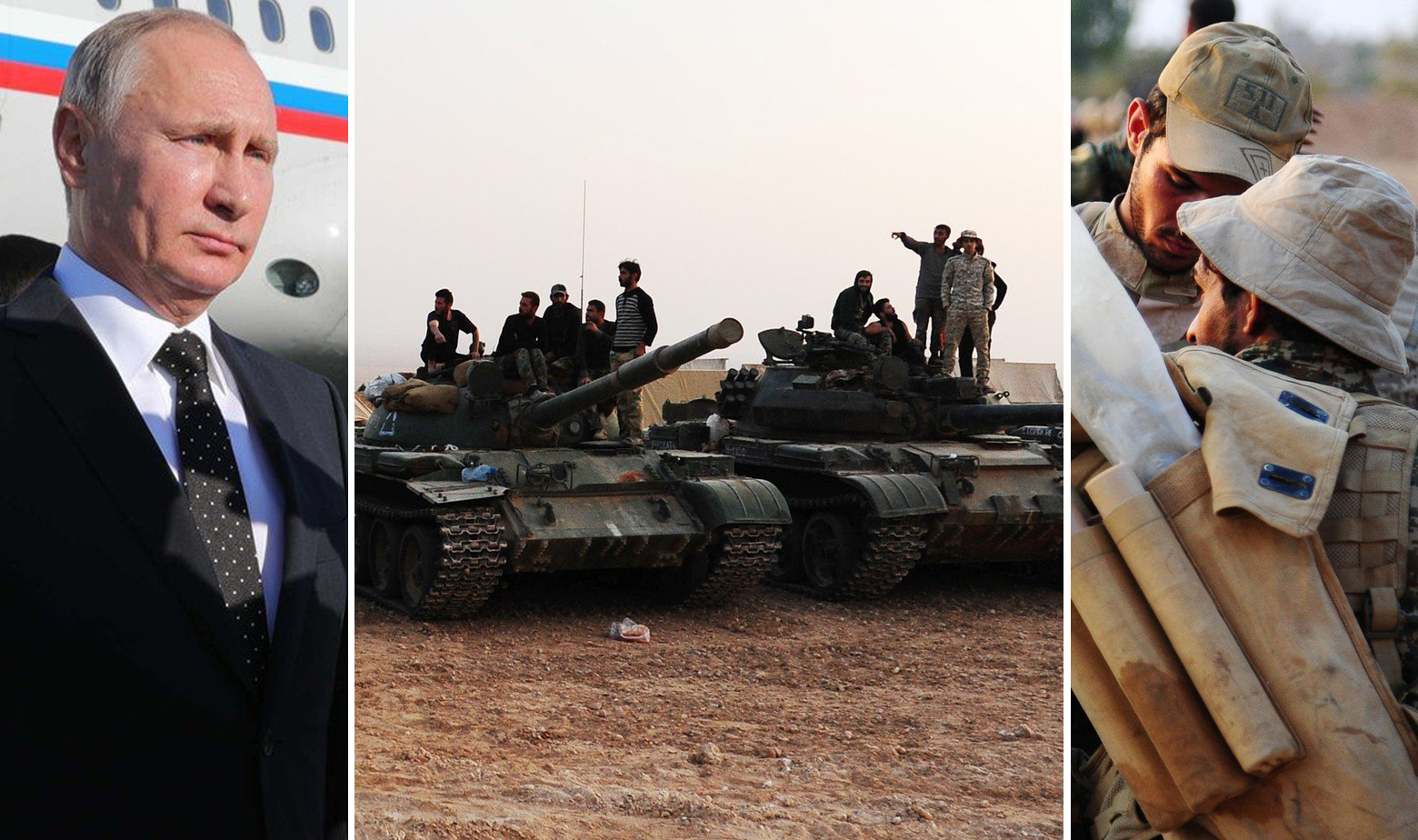 Vladimir Putin u Siriji i pripadnici provladinih snaga u Siriji 