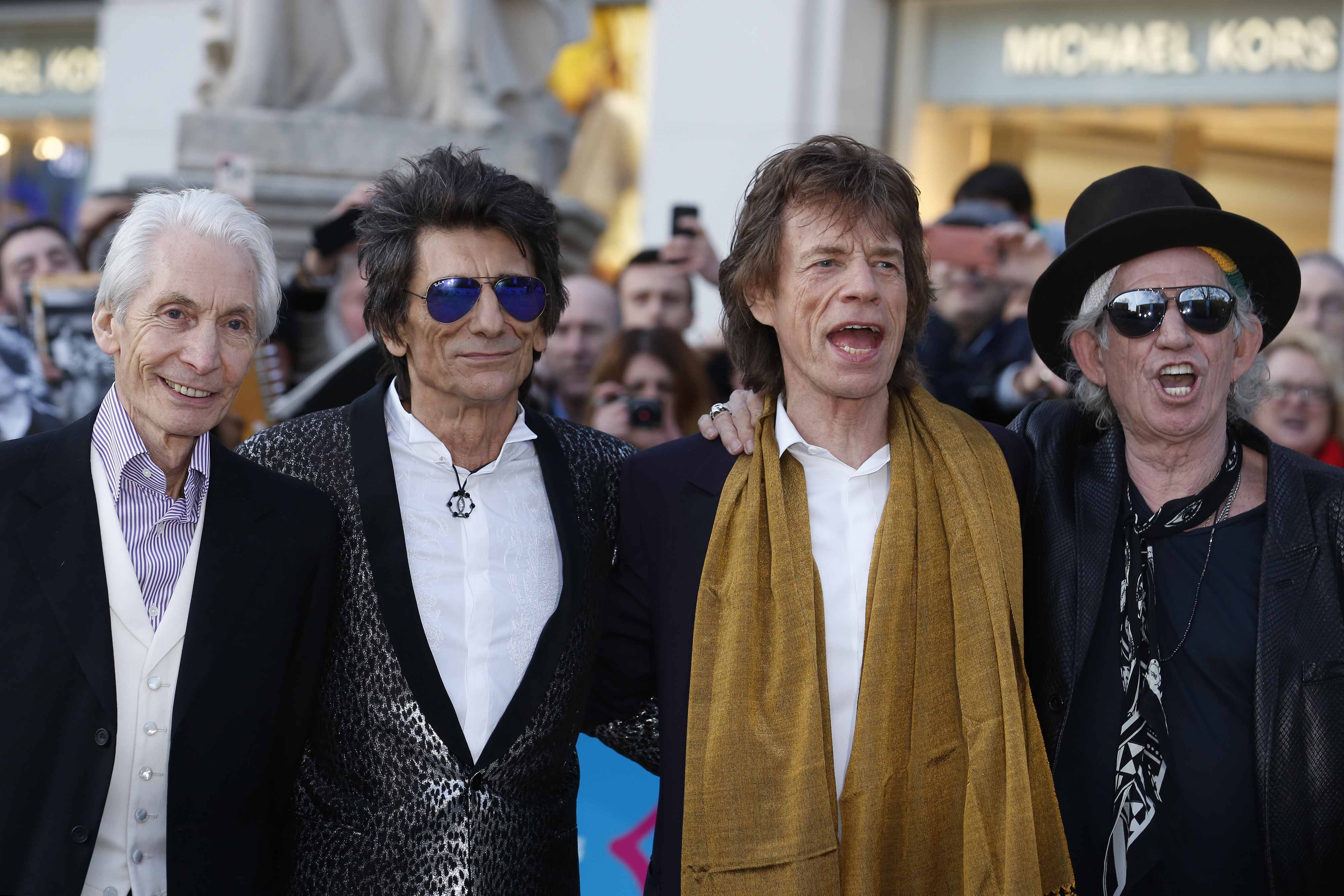 Charlie Watts, Ronnie Wood, Mick Jagger i Keith Richards