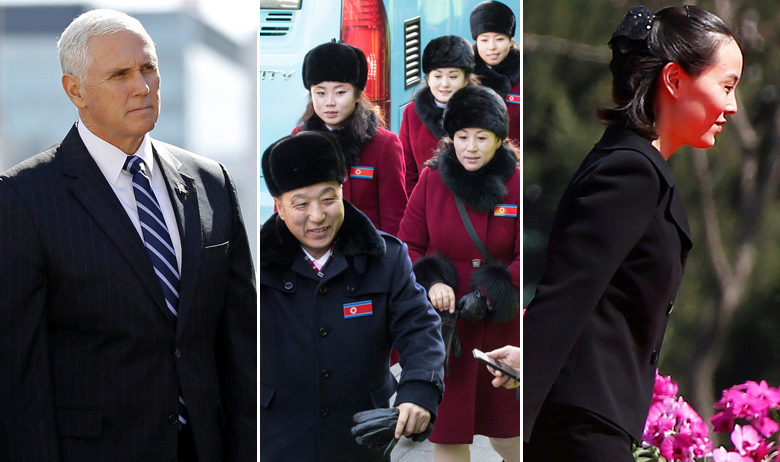 Mike Pence, sjevernokorejska delegacija, Kim Yo-jong