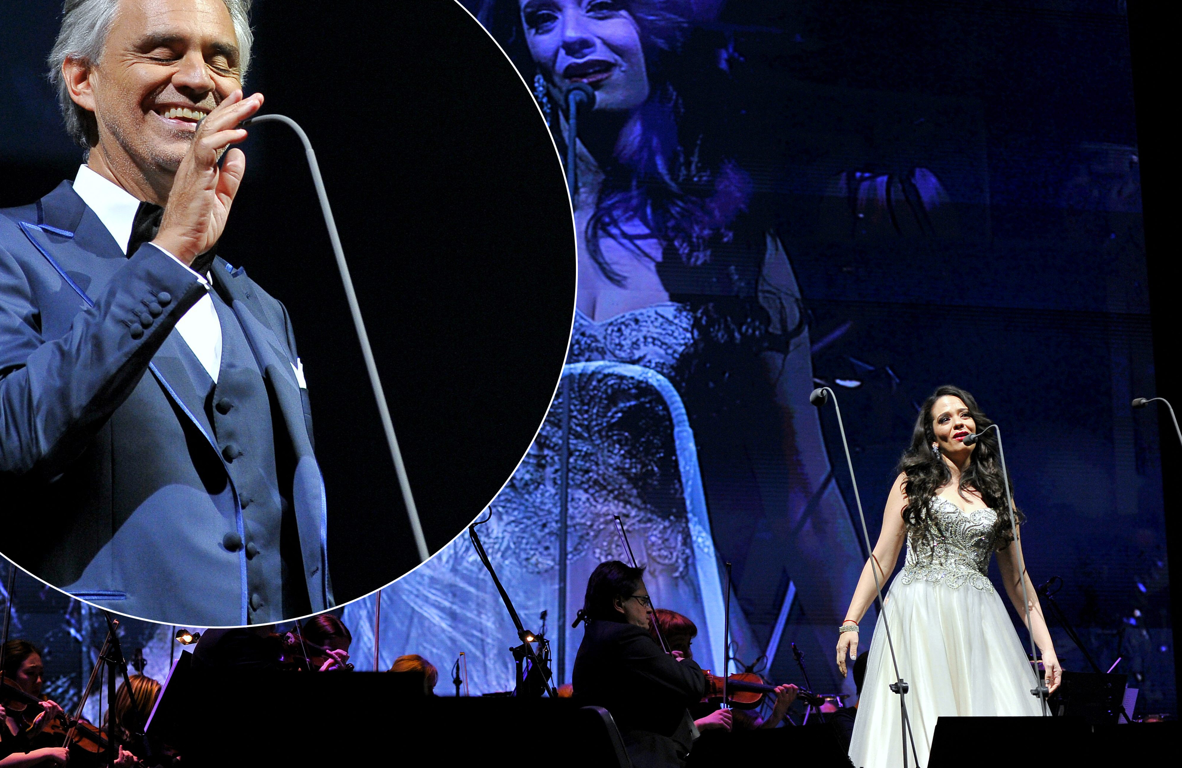 Maria Aleida Rodrigez i Andrea Bocelli (u krugu)