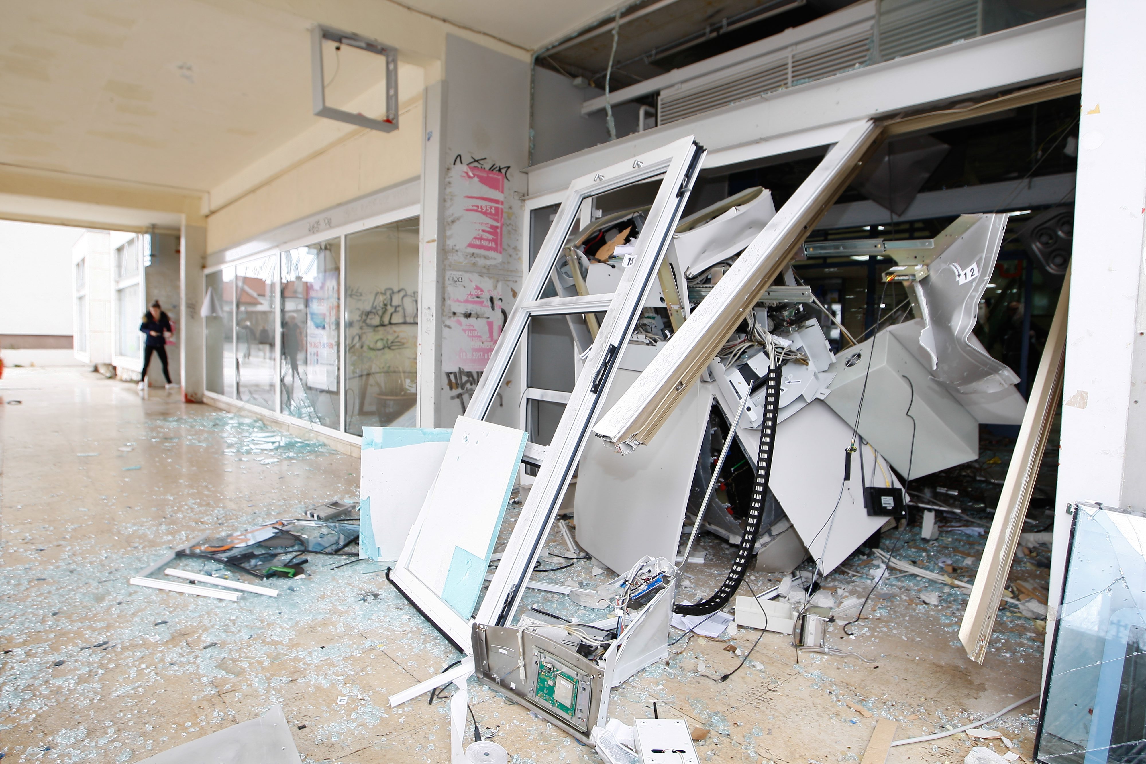 Ilustracija: Razneseni bankomat u Rijeci u ožujku ove godine