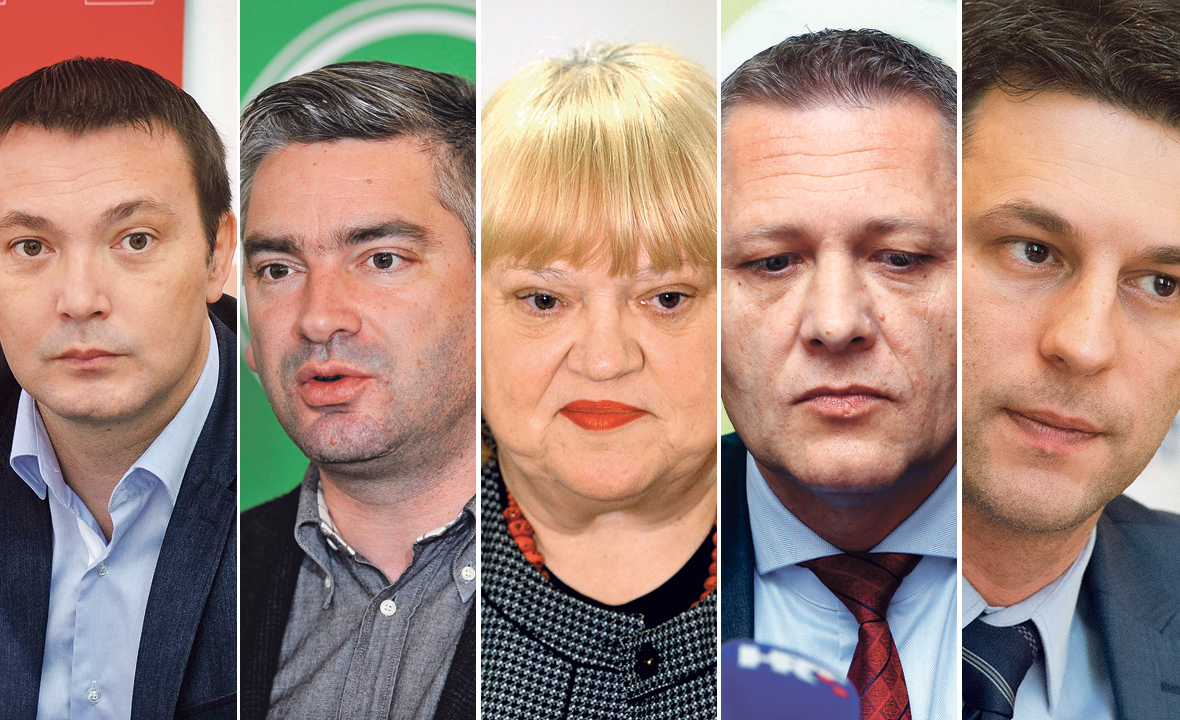 Arsen Bauk, Boris Miletić, Anka Mrak Taritaš, Krešo Beljak i Božo Petrov