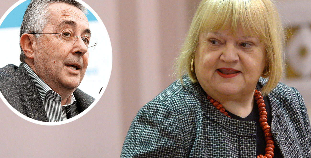 Zlatko Taritaš (u krugu) i Anka Mrak Taritaš (desno)