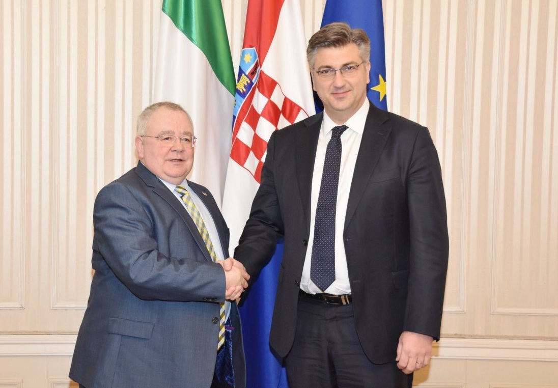 Premijer se sastao s predsjednikom donjeg doma irskog parlamenta Seánom Ó Fearghaílom