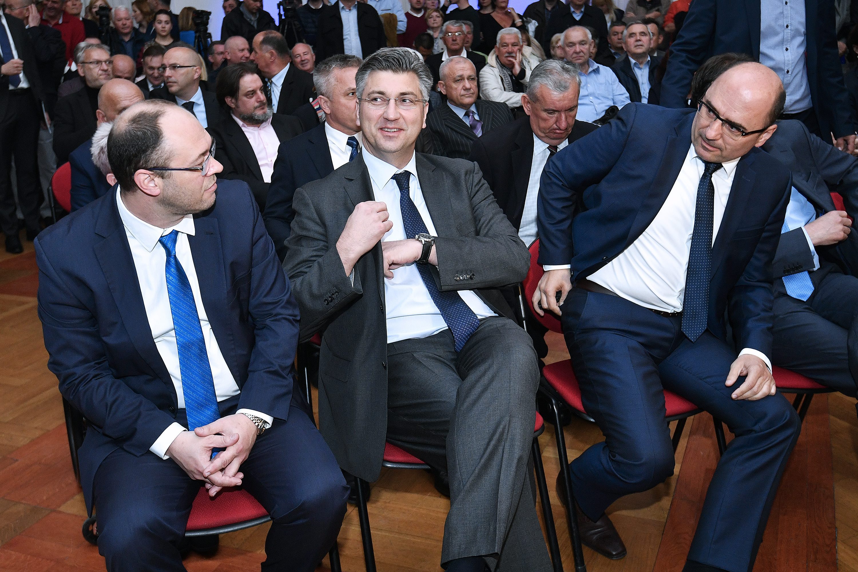 Davor Ivo Stier, Andrej Plenkovć i Milijan Brkić