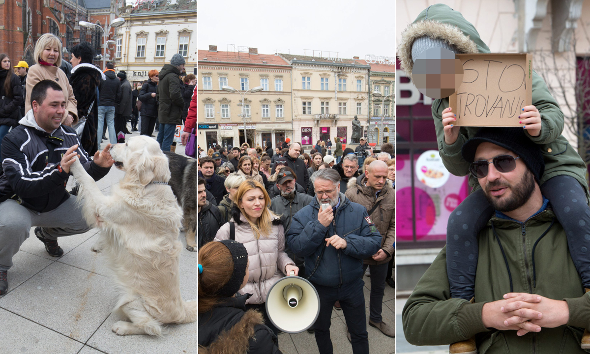 Osječani na prosvjedu protiv navodnog trovanja životinja