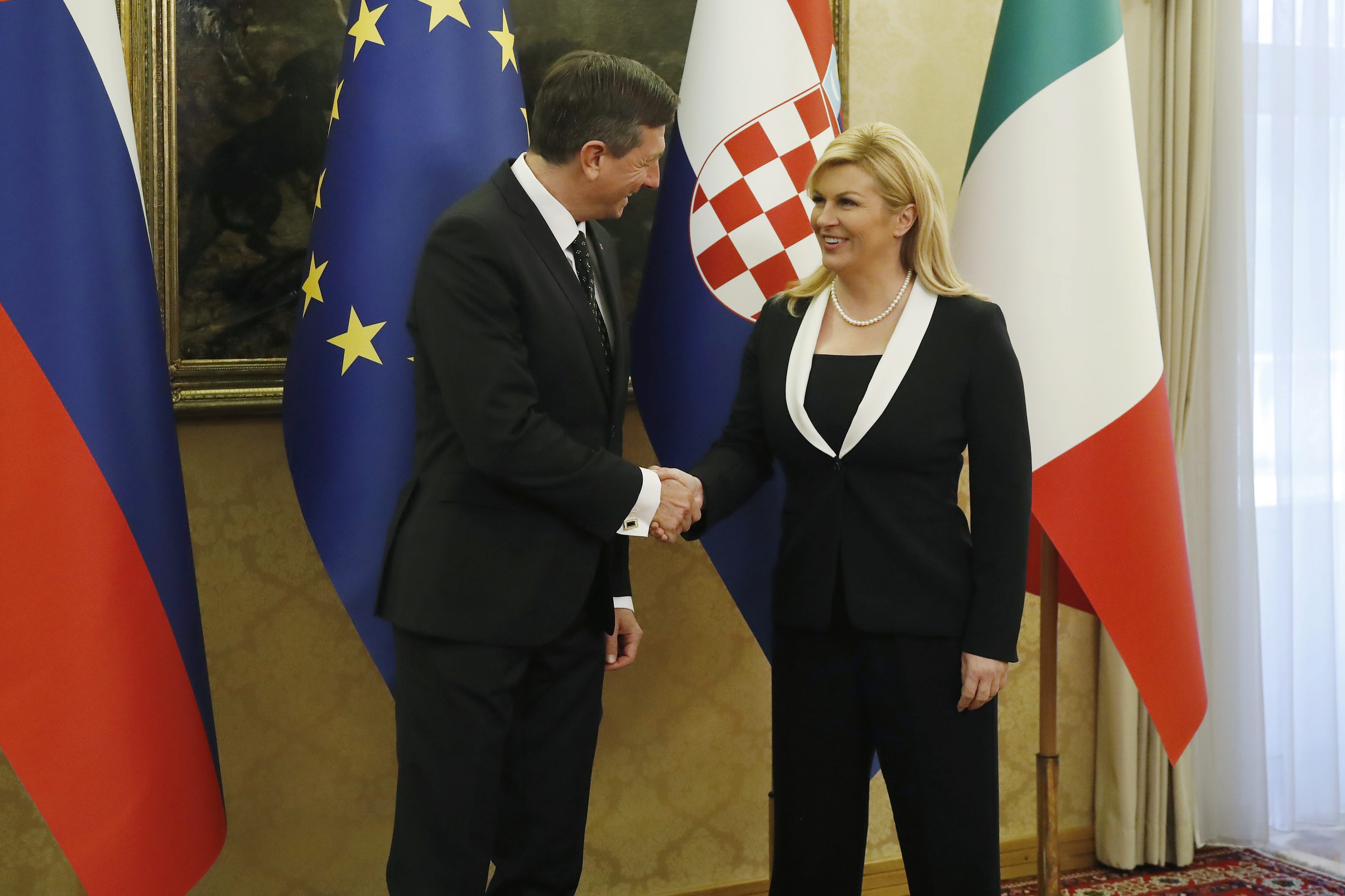 slovenski predsjednik Borut Pahor i hrvatska predsjednica Kolinda Grabar-Kitarović