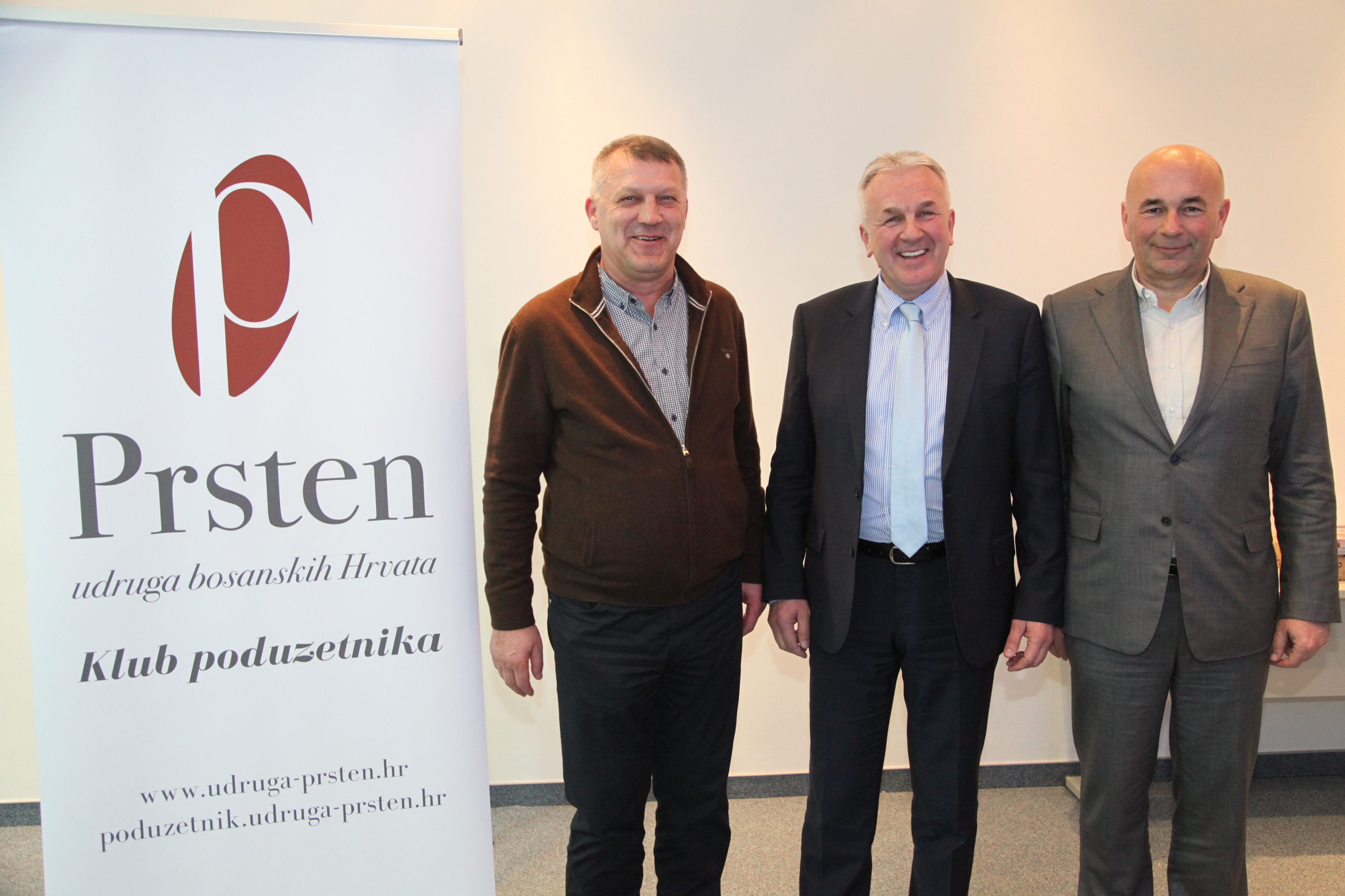Novi predsjednik Kluba poduzetnika Ivica Nuić u društvu dopredsjednika Marka Zrakića i Gorana Brašnića