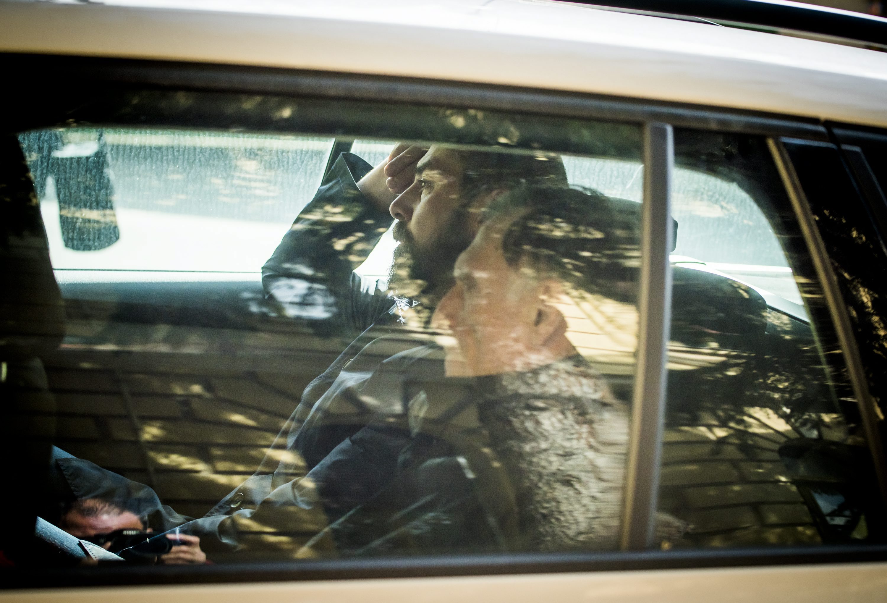 Šibenik (8.3.2017.) Na fotografiji: Privođenje optuženih za malverzacije u Jadranskoj banci.
Mirko Goreta i Ivo Šinko u policijskom automobilu.