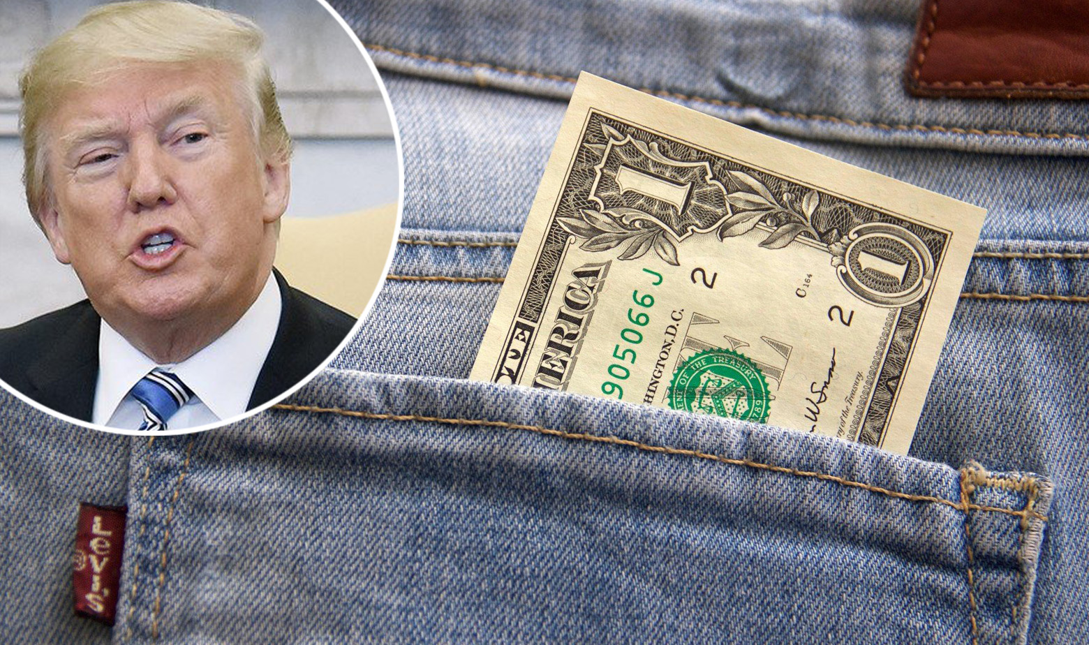 Donald Trump i Levi's traperice