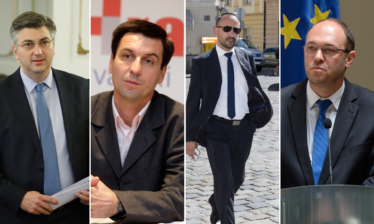 Andrej Plenković, Ladislav Ilčić, Hrvoje Zekanović, Davor Ivo Stier