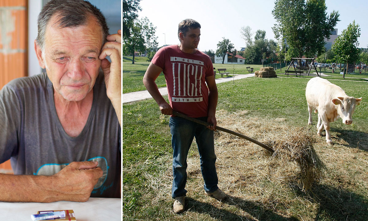 Stipo Markić (lijevo) i Goran Markić (desno, snimljen tijekom prosvjeda u Zagrebu)