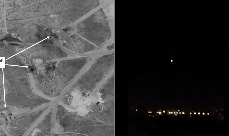 Snimke ranijih napada na zračnu luku Shayrat; noćašnji napad projektilima