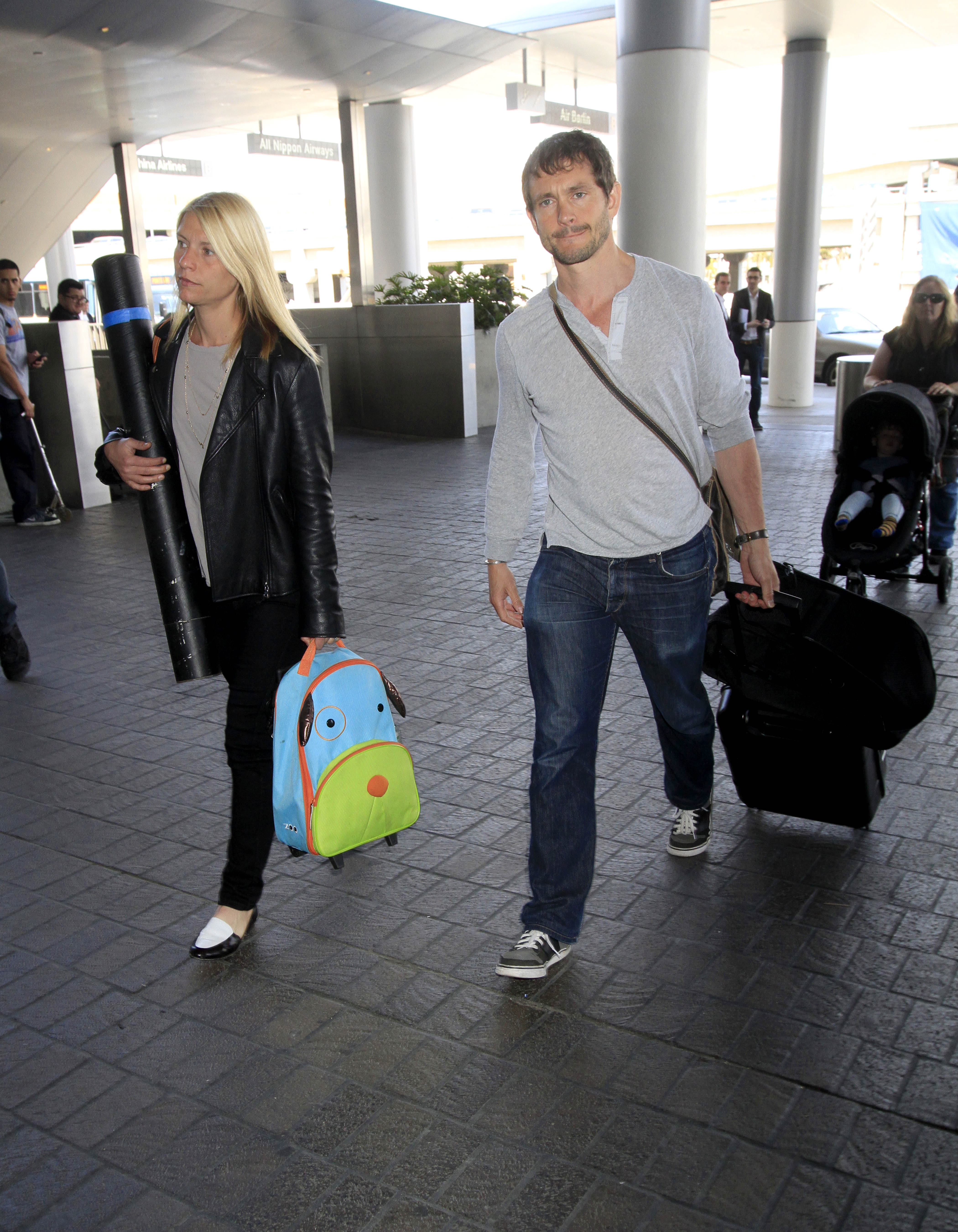 Claire Danes i njen suprug Hugh s dadiljom