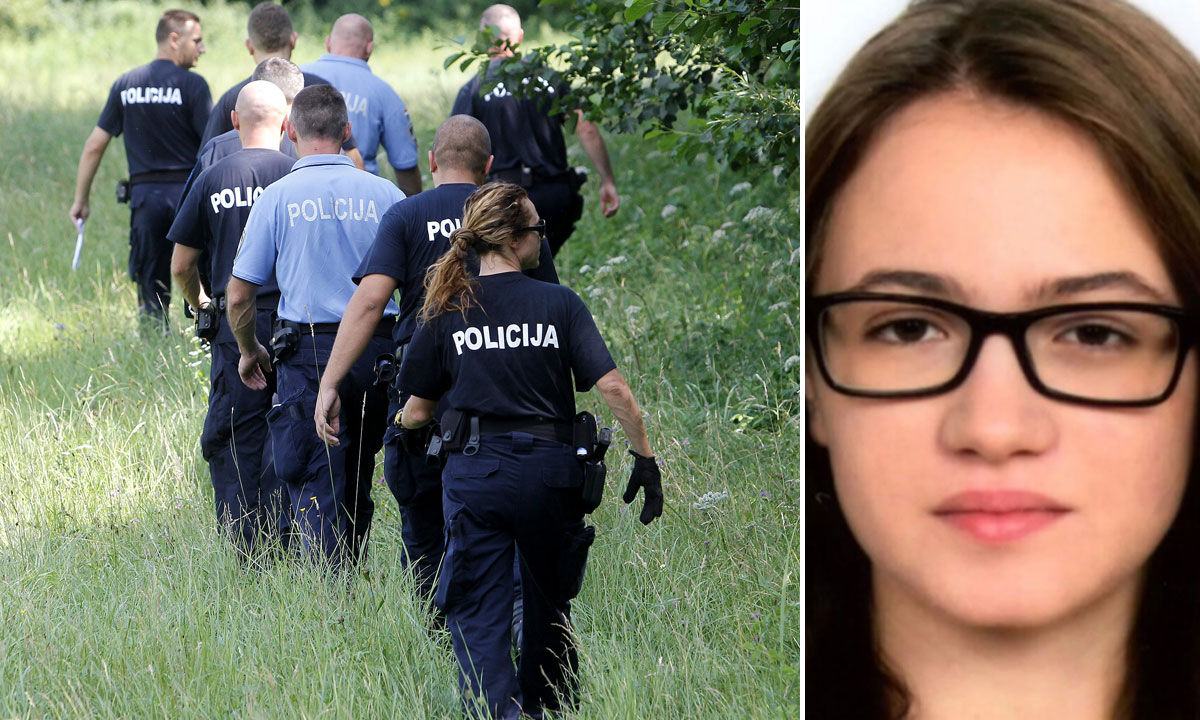 lijevo: policijska potraga (ilustracija), desno: nestala Matea Anaković