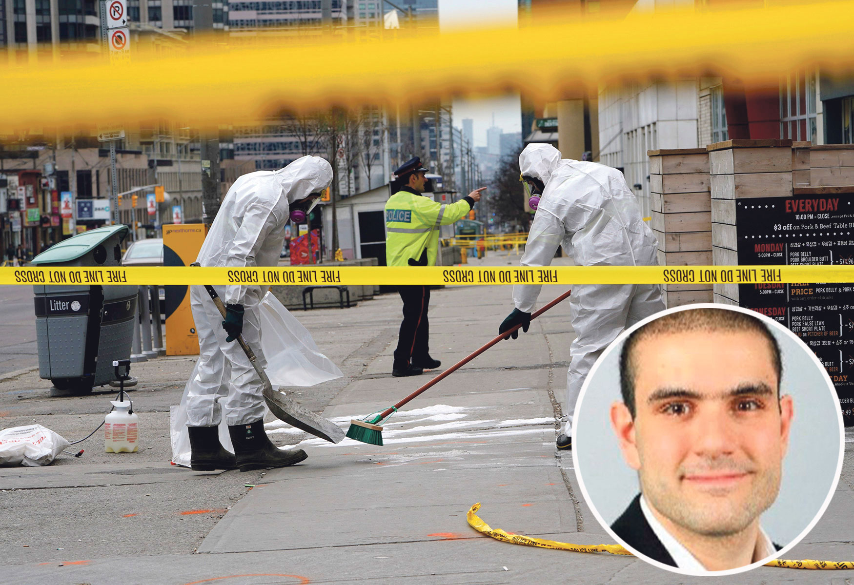 Alek Minassian (u krugu)