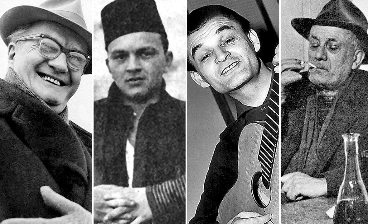 Gustav Krklec, Enver Čolaković, Ivo Robić i Tin Ujević