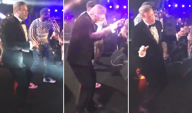 John Travolta pleše na koncertu 50 Centa