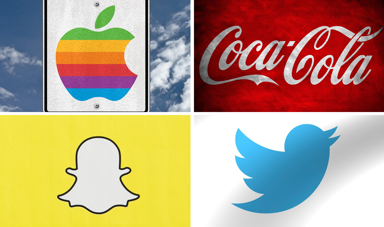 Poznati logotipovi: Apple, Coca Cola, Snapchat i Twitter