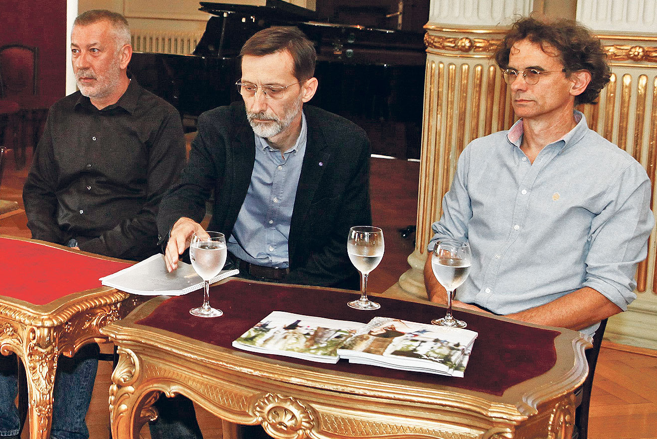 Ravnatelj Drame Ivica Buljan, Miro Gavran i redatelj predstave “Svaki tvoj rođendan” Rene Medvešek 