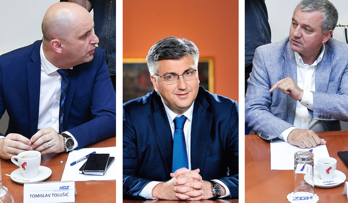 Tomislav Tolušić, Andrej Plenković, Darko Horvat