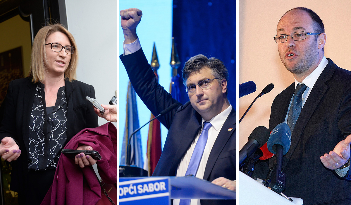 Ivana Maletić, Andrej Plenković i Davor Ivo Stier